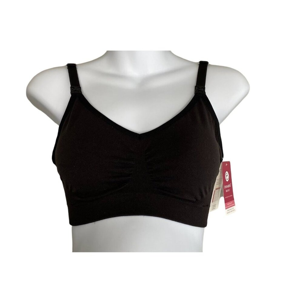 Bravado Maternity Nursing Brad Women's MEDIUM Black Seamless Soft Removable-Cups